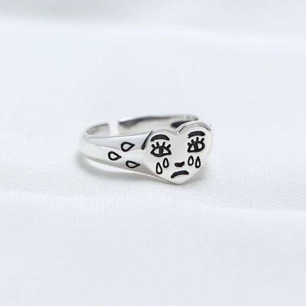 cluster rings korean fashion crying heart ring for women girls trendy vintage silver color open adjustable special personalized jewelry, Golden;silver
cluster rings korean fashion crying heart ring for women girls trendy vintage silver color open adjustable special personalized jewelry, Golden;silver