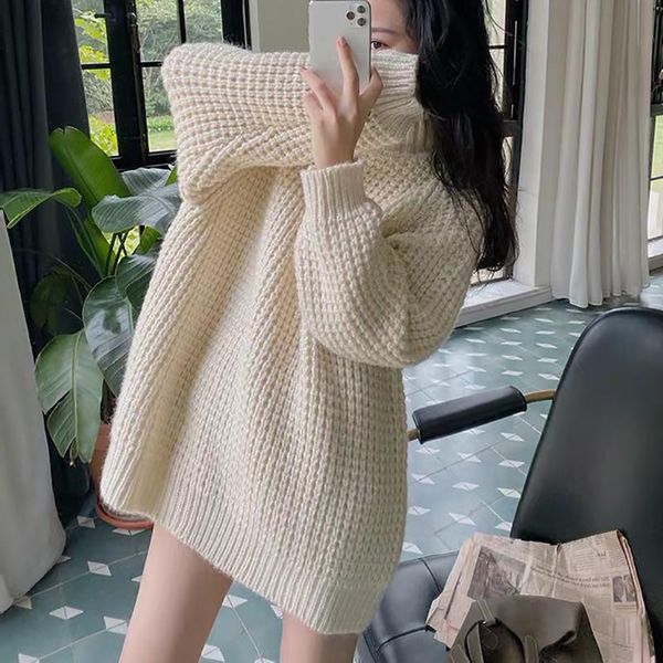 women's sweaters women jumpers vintage thicken turtleneck autumn winter loose full sleeve ladies solid knitted pullovers, White;black
women's sweaters women jumpers vintage thicken turtleneck autumn winter loose full sleeve ladies solid knitted pullovers, White;black