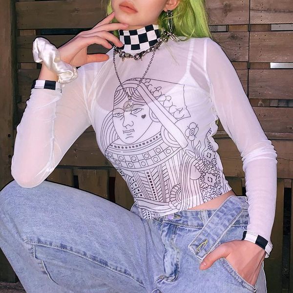 women's blouses & shirts see-through women mesh long sleeve turtleneck slim fit fashion ladies sheer crop streetwear pullovers, White
women's blouses & shirts see-through women mesh long sleeve turtleneck slim fit fashion ladies sheer crop streetwear pullovers, White