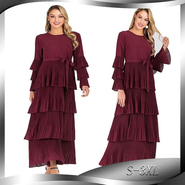 casual dresses plus size 2021 autumn winter red pleated ruffle dress women sukienki ropa mujer robe longue femme elbise ladies vestidos, Black;gray
casual dresses plus size 2021 autumn winter red pleated ruffle dress women sukienki ropa mujer robe longue femme elbise ladies vestidos, Black;gray