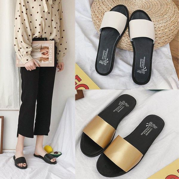 slippers outside solid flat slides women summer leisure concise elegant open toe shallow classics fashion ladies shoes, Black
slippers outside solid flat slides women summer leisure concise elegant open toe shallow classics fashion ladies shoes, Black
