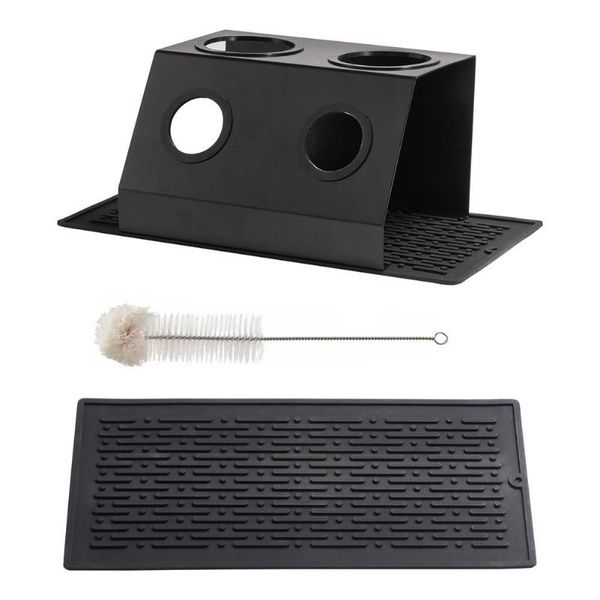 hooks & rails soda bottle holder stainless steel rack drip tray silica gel bottom stable two holes for beverages baby bottles
hooks & rails soda bottle holder stainless steel rack drip tray silica gel bottom stable two holes for beverages baby bottles