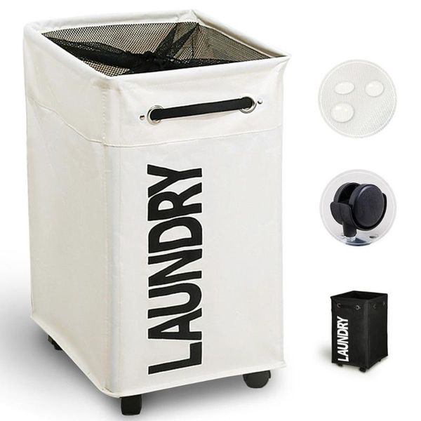 rolling laundry basket with wheels waterproof and collapsible hamper for clothes toys mesh cover storage & organization
rolling laundry basket with wheels waterproof and collapsible hamper for clothes toys mesh cover storage & organization