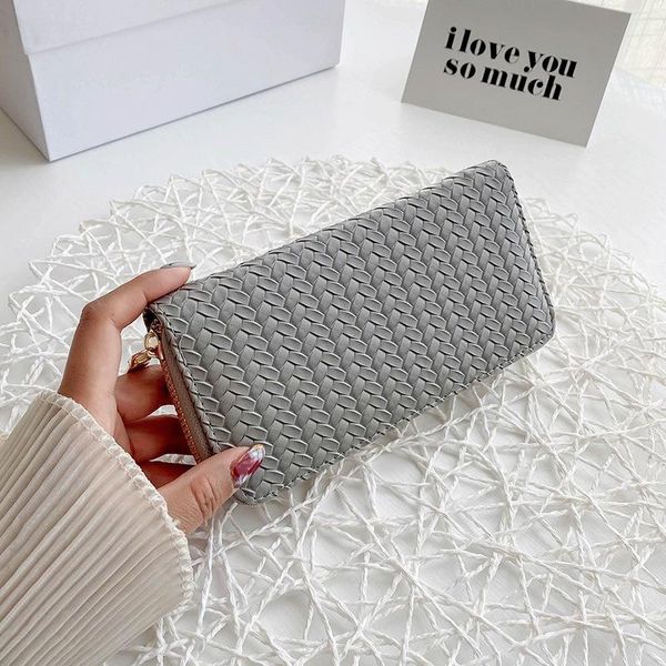 weave wrist handle phone case long section money pocket pouch handbag women purse card holder wallet, Red;black
weave wrist handle phone case long section money pocket pouch handbag women purse card holder wallet, Red;black