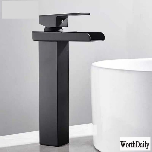 bathroom sink faucets black waterfall faucet 304 stainless steel art basin and cold water opening paint
bathroom sink faucets black waterfall faucet 304 stainless steel art basin and cold water opening paint
