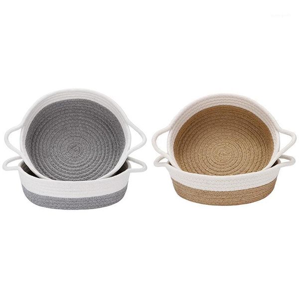 storage baskets 2-pack cotton rope baskets, 10 x 3 inches small woven basket, fabric tray, bowl, round open dish1
storage baskets 2-pack cotton rope baskets, 10 x 3 inches small woven basket, fabric tray, bowl, round open dish1
