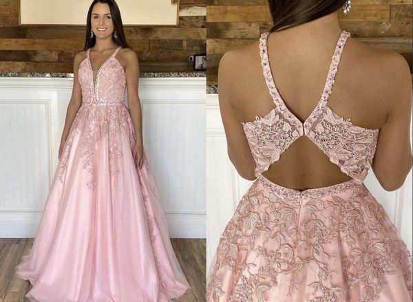 unique back designer pink long prom evening dresses formal gowns 2022 deep v neck lace applique with straps tulle ruched bridesmaid cocktail, Black
unique back designer pink long prom evening dresses formal gowns 2022 deep v neck lace applique with straps tulle ruched bridesmaid cocktail, Black
