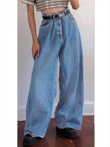 denim trousers vintage women jeans wide leg pants korean straight long high waist casual loose with harajuku, Blue
denim trousers vintage women jeans wide leg pants korean straight long high waist casual loose with harajuku, Blue