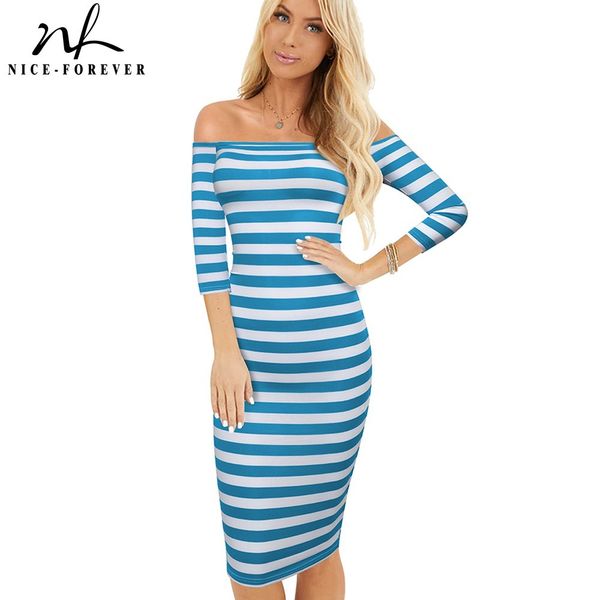 nice-forever new spring women stripes casual off shoulder dresses bodycon sheath tube slim dress 703 210419, White
nice-forever new spring women stripes casual off shoulder dresses bodycon sheath tube slim dress 703 210419, White