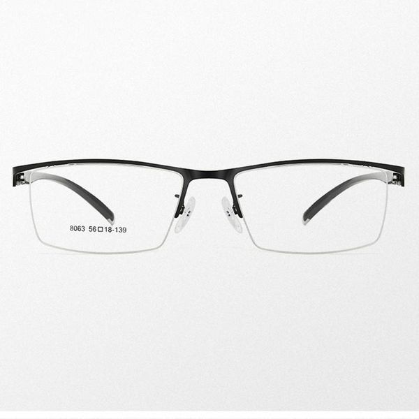 classic lightweight large frame alloy eyeglasses men's trendy business exquisite myopia half rim eyewears flexible tr90 legs fashion su, Black
classic lightweight large frame alloy eyeglasses men's trendy business exquisite myopia half rim eyewears flexible tr90 legs fashion su, Black