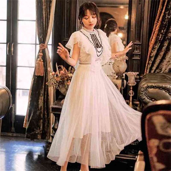 short sleeve evening party voile dresses summer vintage white embroidery long women dress mid-calf butterfly 210603, Black;gray
short sleeve evening party voile dresses summer vintage white embroidery long women dress mid-calf butterfly 210603, Black;gray