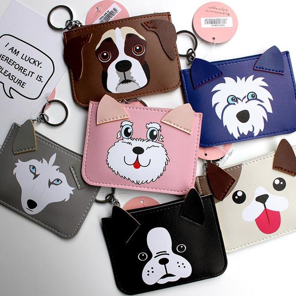 card holders creative cartoon cute puppy coin purse holder key ring storage bag, Brown;gray
card holders creative cartoon cute puppy coin purse holder key ring storage bag, Brown;gray