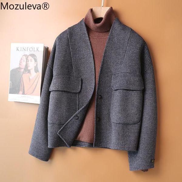 women's wool & blends mozuleva 2021 hand-stitched double-sided plush coat plaid single breasted casual women female, Black
women's wool & blends mozuleva 2021 hand-stitched double-sided plush coat plaid single breasted casual women female, Black