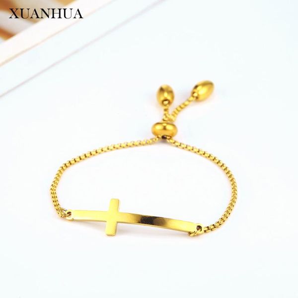 link, chain xuanhua cross link bracelets bangles for women stainless steel jewelry woman 2021 accessories, Black
link, chain xuanhua cross link bracelets bangles for women stainless steel jewelry woman 2021 accessories, Black