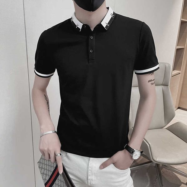 brand men polo shirts summer short sleeve casual slim business dress polo shirts lapel street wear social polo homme men clothes 210527, White;black
brand men polo shirts summer short sleeve casual slim business dress polo shirts lapel street wear social polo homme men clothes 210527, White;black