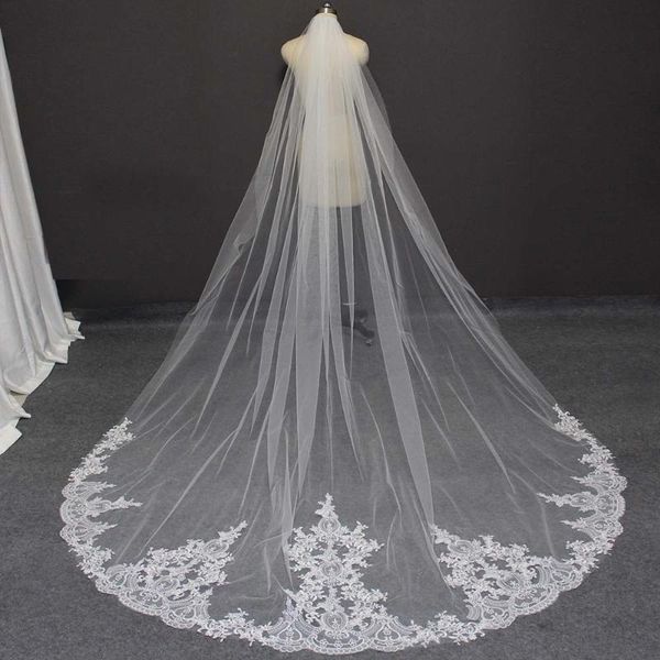 bridal veils lace appliques wedding veil with comb 3 meters cathedral white ivory long bride accessories, Black
bridal veils lace appliques wedding veil with comb 3 meters cathedral white ivory long bride accessories, Black