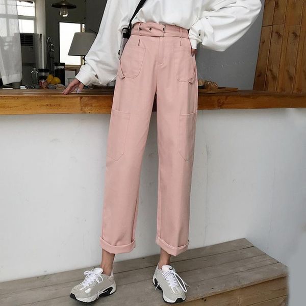 women's pants & capris philosophy wonder 2021 spring solid panst high waist casual cargo korean all match pantalon femme, Black;white
women's pants & capris philosophy wonder 2021 spring solid panst high waist casual cargo korean all match pantalon femme, Black;white