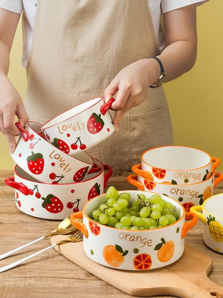 fruit cute ceramic two-eared soup bowl ramen large creative personality tableware salad pot bowls
fruit cute ceramic two-eared soup bowl ramen large creative personality tableware salad pot bowls