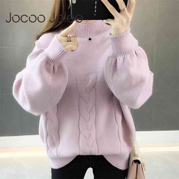 women casual warm thick lantern sleeve turtleneck loose solid korean harajuku sweater retro pullover jumper 210416, White;black
women casual warm thick lantern sleeve turtleneck loose solid korean harajuku sweater retro pullover jumper 210416, White;black