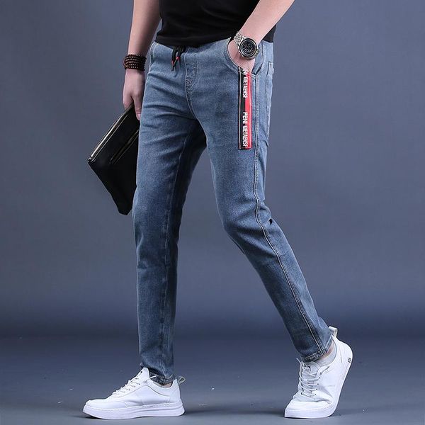men's jeans summer slim fit denim casual joggers streetwear retro blue pants drawstring trousers men
men's jeans summer slim fit denim casual joggers streetwear retro blue pants drawstring trousers men