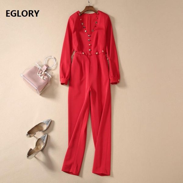 women's jumpsuits & rompers 2021 spring fashion women v-neck golden studs button deco long sleeve party club jumpsuit red, Black;white
women's jumpsuits & rompers 2021 spring fashion women v-neck golden studs button deco long sleeve party club jumpsuit red, Black;white