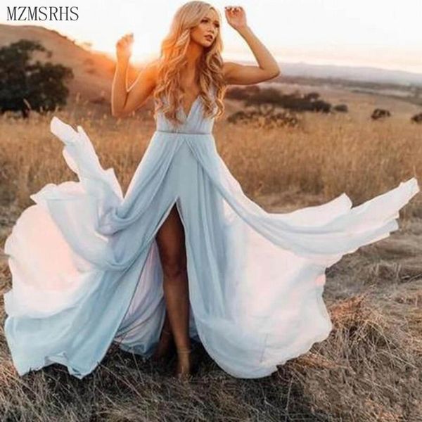 party dresses prom 2021 v neck sky blue high split chiffon sweep train sleeveless evening gown a-line backless vestido de festa, White;black
party dresses prom 2021 v neck sky blue high split chiffon sweep train sleeveless evening gown a-line backless vestido de festa, White;black