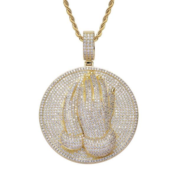 bling prayer necklace pendant iced out zircon praying hands fashion hip hop jewelry drop necklaces, Silver
bling prayer necklace pendant iced out zircon praying hands fashion hip hop jewelry drop necklaces, Silver