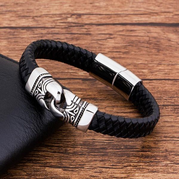 charm bracelets fashion stainless steel magnet genuine leather for men hand jewelry braided black punk accessories wholesale, Golden;silver
charm bracelets fashion stainless steel magnet genuine leather for men hand jewelry braided black punk accessories wholesale, Golden;silver