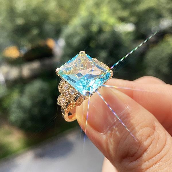 trendy female aqua blue crystal stone ring charm gold color wedding rings for women dainty bride square zircon engagement, Slivery;golden
trendy female aqua blue crystal stone ring charm gold color wedding rings for women dainty bride square zircon engagement, Slivery;golden