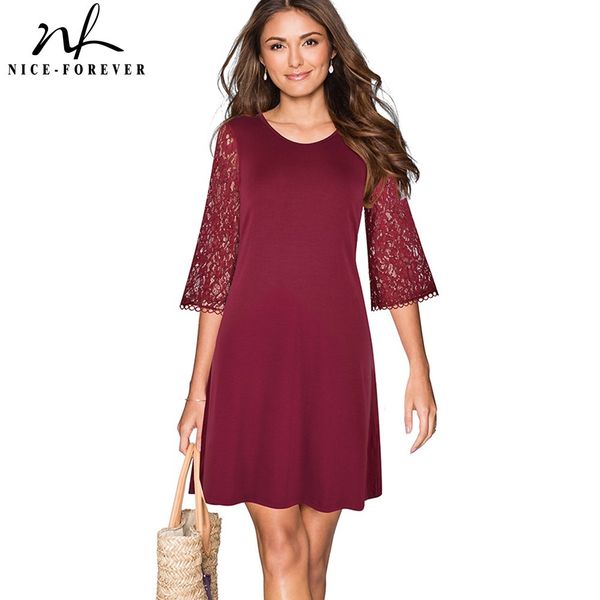nice-forever elegant embroidery floral lace patchwork shift dresses casual loose women straight dress btya174 210419, White
nice-forever elegant embroidery floral lace patchwork shift dresses casual loose women straight dress btya174 210419, White
