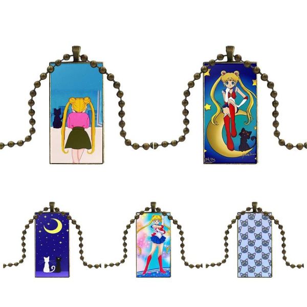for women sailor moon ca design fashion vintage glass rectangle necklace pendants pendant necklaces, Silver
for women sailor moon ca design fashion vintage glass rectangle necklace pendants pendant necklaces, Silver
