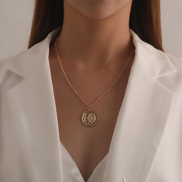 pendant necklaces trendy moon sun choker portrait coin chain necklace for women gold silver color collar party fashion jewelry gift
pendant necklaces trendy moon sun choker portrait coin chain necklace for women gold silver color collar party fashion jewelry gift