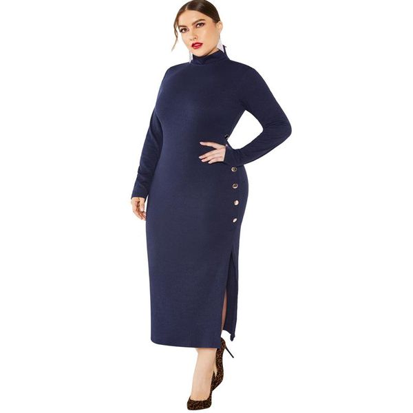 casual dresses side opening large size knitted dress women 2021 autumn winter long sleeve medium collar elastic slim maxi female, Black;gray
casual dresses side opening large size knitted dress women 2021 autumn winter long sleeve medium collar elastic slim maxi female, Black;gray