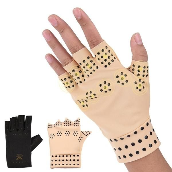 cycling gloves magnetic compression cost-effective massage therapy support arthritis pressure pain relief heal joints, Black
cycling gloves magnetic compression cost-effective massage therapy support arthritis pressure pain relief heal joints, Black