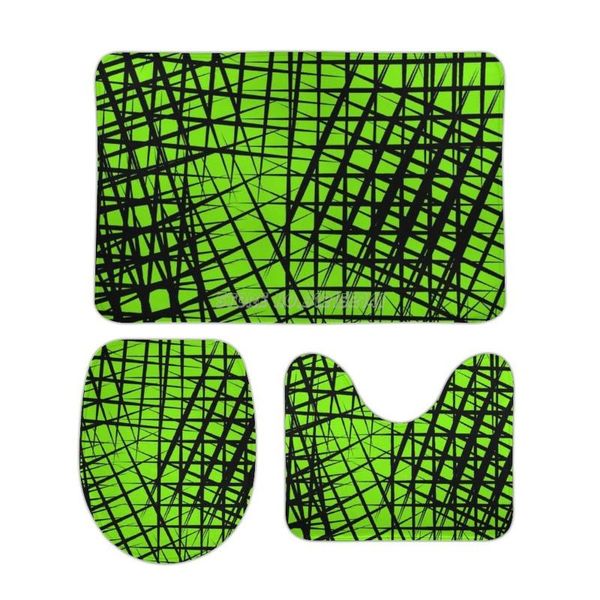 bath mats black mesh pattern on bright green 3pcs bathroom set water absorption toilet rugs western style mat anti slip do
bath mats black mesh pattern on bright green 3pcs bathroom set water absorption toilet rugs western style mat anti slip do