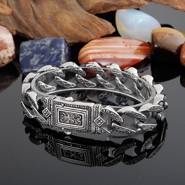 charm bracelets man's punk 15mm vintage black curb cuban bracelet men stainless steel 316l fashion jewelry for man jb82292-bd, Golden;silver
charm bracelets man's punk 15mm vintage black curb cuban bracelet men stainless steel 316l fashion jewelry for man jb82292-bd, Golden;silver