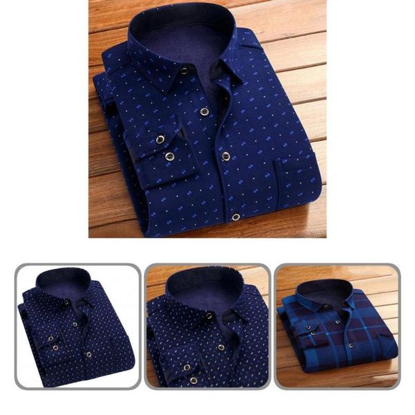 men's casual shirts shirt soft plaid lapel plush thicken formal men for work autumn, White;black
men's casual shirts shirt soft plaid lapel plush thicken formal men for work autumn, White;black