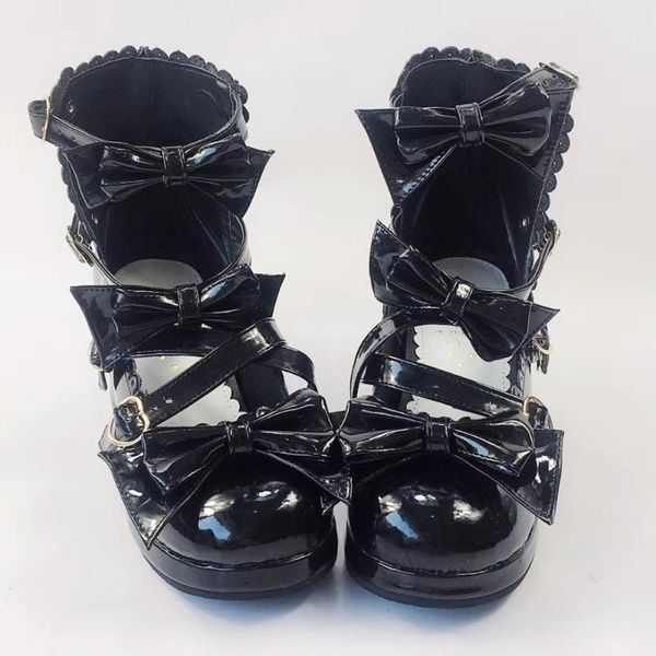 antaina tea party glossy black bows straps lolita high heels shoes sweet pumps lady cosplay dress
antaina tea party glossy black bows straps lolita high heels shoes sweet pumps lady cosplay dress