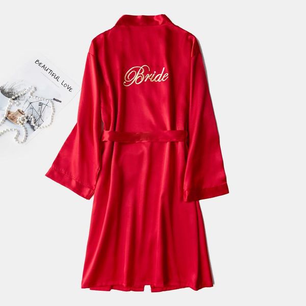 women's sleepwear bride bridesmaid wedding robe gown suit ladies sleep dressing kimono bathrobe satin home dress casual pajamas, Black;red
women's sleepwear bride bridesmaid wedding robe gown suit ladies sleep dressing kimono bathrobe satin home dress casual pajamas, Black;red