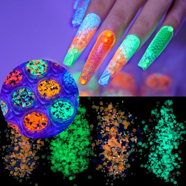 nail glitter 12bottle/set luminous art reflective glow in dark neon mix hexagon sequins shiny manicure iridescent decoration #ha, Silver;gold
nail glitter 12bottle/set luminous art reflective glow in dark neon mix hexagon sequins shiny manicure iridescent decoration #ha, Silver;gold