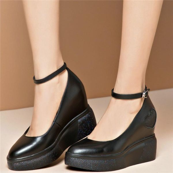 dress shoes fashion sneakers women ankle cross strap genuine leather wedges high heel pumps female pointed toe mary janes casual, Black
dress shoes fashion sneakers women ankle cross strap genuine leather wedges high heel pumps female pointed toe mary janes casual, Black