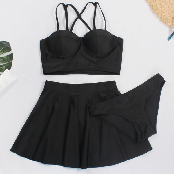 swimsuit new style swimsuit female fashion small fresh black slim body show slim chest gather together holiday bikini three piece swimsuit, White;black
swimsuit new style swimsuit female fashion small fresh black slim body show slim chest gather together holiday bikini three piece swimsuit, White;black