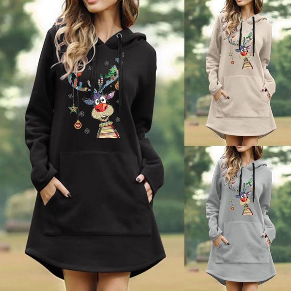 casual dresses women christmas dress solid color printing pullover hooded pocket long sleeve simple sweatshirts 2021, Black;gray
casual dresses women christmas dress solid color printing pullover hooded pocket long sleeve simple sweatshirts 2021, Black;gray
