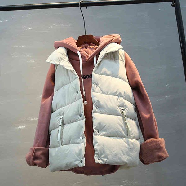 vests women's autumn winter stand neck down vest coats women solid single-breasted loose sleeveless jackets korean female fashion warm, Black;white
vests women's autumn winter stand neck down vest coats women solid single-breasted loose sleeveless jackets korean female fashion warm, Black;white