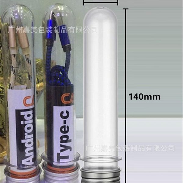 straight 45ml transparent usb data cable packaging plastic bottle pet cylindrical tube
straight 45ml transparent usb data cable packaging plastic bottle pet cylindrical tube
