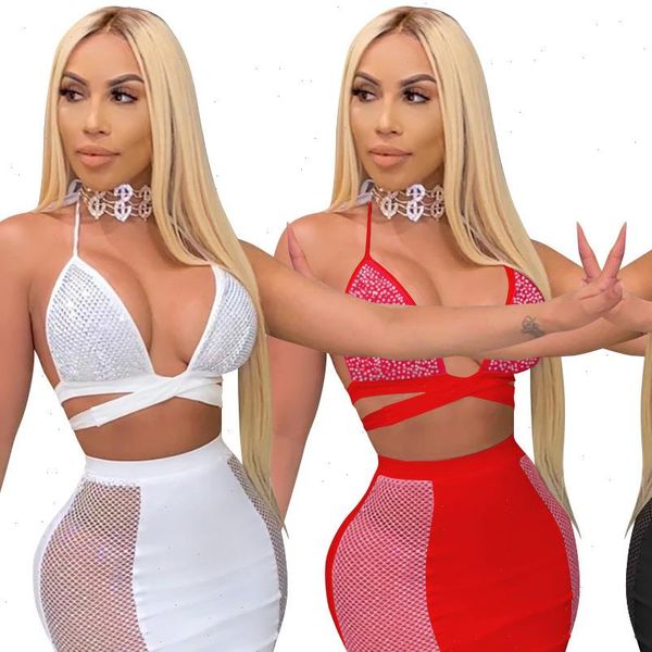 rhinestones diamond 2 pieces women tracksuits sets club party piece outfits spaghetti strap and mini skirt suit, Gray
rhinestones diamond 2 pieces women tracksuits sets club party piece outfits spaghetti strap and mini skirt suit, Gray