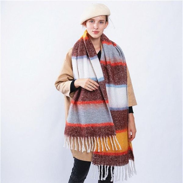 scarves 40# multicolor stripe scarf shawl luxury elegant multi-purpose all-match cashmere, Blue;gray
scarves 40# multicolor stripe scarf shawl luxury elegant multi-purpose all-match cashmere, Blue;gray