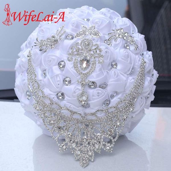 wedding flowers wifelai-a white satin bridal bouquets handmade bridesmaid bouquet diamond brooch de mariage w287
wedding flowers wifelai-a white satin bridal bouquets handmade bridesmaid bouquet diamond brooch de mariage w287