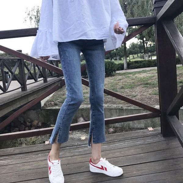 women's jeans woman pants for women spring and summer high waist ripped cropped pantalones vaqueros mujer, Blue
women's jeans woman pants for women spring and summer high waist ripped cropped pantalones vaqueros mujer, Blue