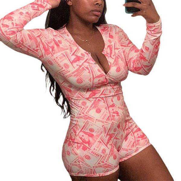 women's jumpsuits & rompers women 2021 summer v-neck one piece homewear long sleeve bodycon bodysuit dollars printed buttoned neck crop, Black;white
women's jumpsuits & rompers women 2021 summer v-neck one piece homewear long sleeve bodycon bodysuit dollars printed buttoned neck crop, Black;white